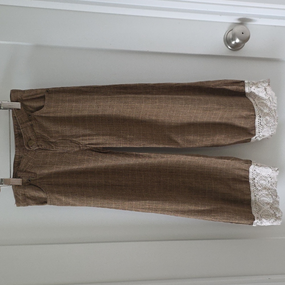 Persnickety Tan and Brown Checkered Pants
